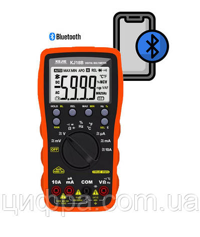 Цифровий мультиметр KJ18B + Bluetooth, фото 1