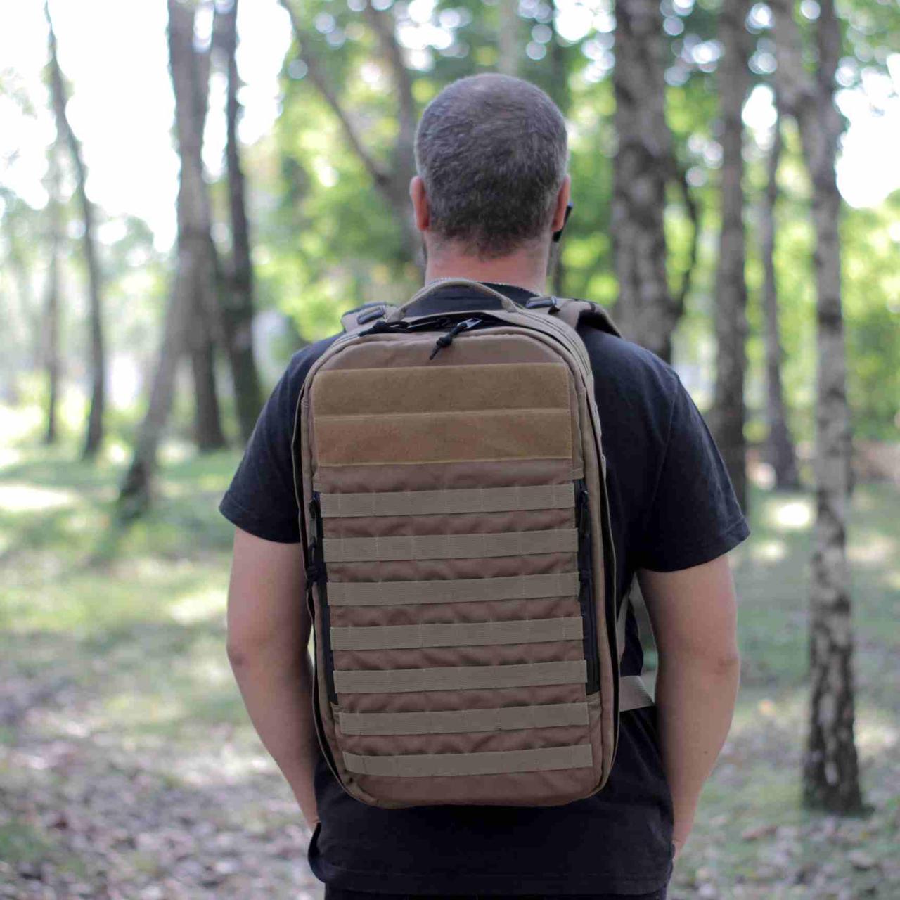 Рюкзак для транспортування 1-2 дронів DJI MAVIC, Autel та 15 батарей Стохід Койот кордура