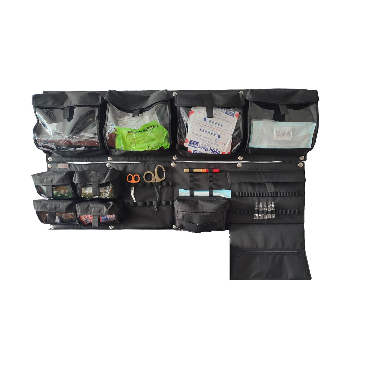 Органайзер для бойового медика із прозорими кишенями Стохід Варіант 1+2, тактична аптечка для рятувальника