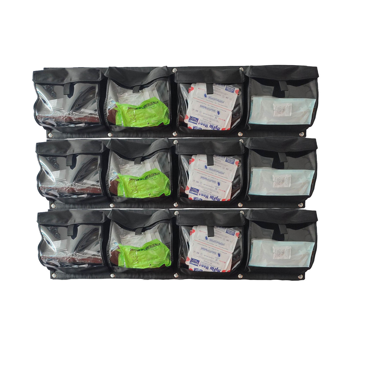 Медичний органайзер-аптечка, панель для бойового медика з прозорими кишенями Варіант 1+1+1 Стохід