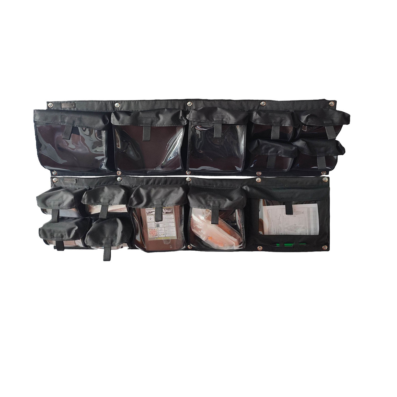 Органайзер медичний для швидкої, мобільного пункту з прозорими кишенями Стохід Варіант 3+4