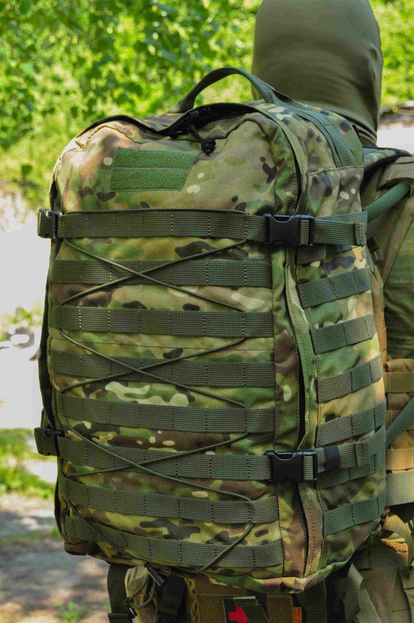 Великий камуфляжний армійський рюкзак для військових штурмовий на 40 л Стохід кордура 1000D Мультикам