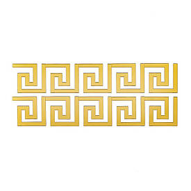 Дзеркальний декор акриловий самоклеючий золото,10шт (D) SW-00002507