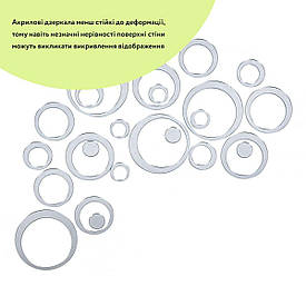 Дзеркальний декор акриловий самоклеючий срібло, 24шт (D) SW-00002523