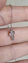 Срібне кольє з підвіскою хрестик