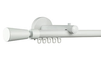 Zegar Карниз для штор однорядний Техно 20 Білий імпресійний, Трапеція