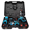 Набір акумуляторних інструментів 4в1 AOTUO (перфоратор, гайковерт, болгарка, шуруповерт) 48Vf (21V) 4000 mAh, фото 6