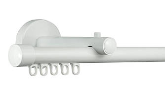 Zegar Карниз для штор однорядний Техно 20 Білий імпресійний, Заглушка