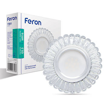 Вбудований світильник Feron 7301 з LED-підсвіткою