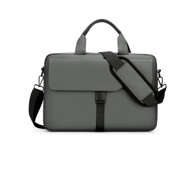 Сумка для ноутбука сіра 15-16 дюймів із плечовим ременем, фото 1