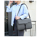 Сумка для ноутбука сіра 15-16 дюймів із плечовим ременем, фото 5
