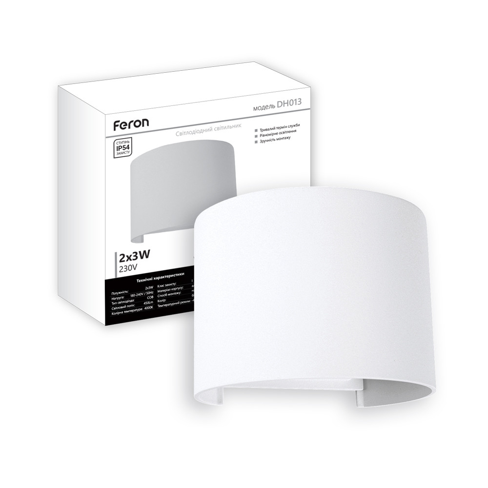 Архітектурний світильник Feron DH013 6 Вт 4000 К IP54 білий