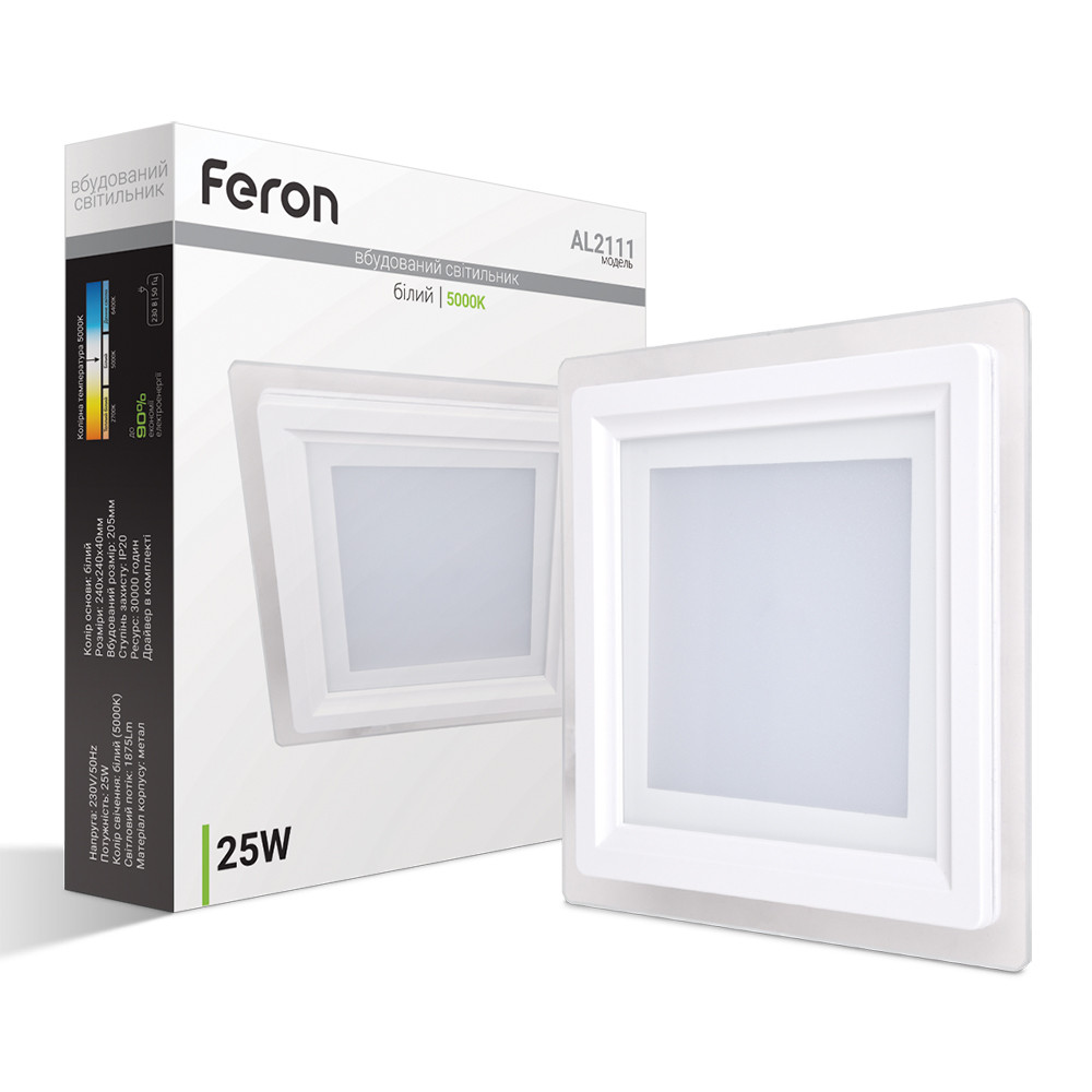 Світлодіодний світильник Feron AL2111 25 W білий 5000 K