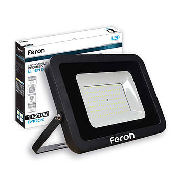 Світлодіодний прожектор Feron LL-815 150 Вт 6400 K IP65 чорний