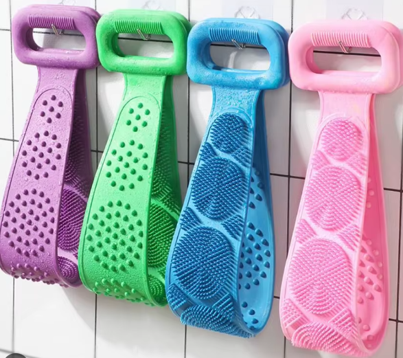 Силіконова щітка для душу Silicon bath towel