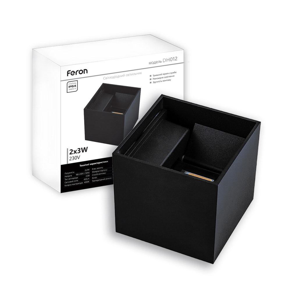 Архітектурний світильник Feron DH012 6 Вт 4000 К IP54 чорний
