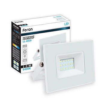 Світлодіодний прожектор Feron LL-6020 20 Вт 6400 K IP65 білий