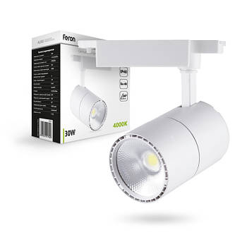 Трековий світильник Feron AL103 30 W 4000 К IP40 білий кут розсіювання 60
