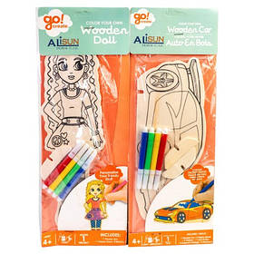 Дерев'яні розмальовки машина