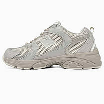 Жіночі кросівки New Balance 530 Light Beige Взуття Нью Беланс 530 бежеві шкіра текстиль демісезон, фото 4
