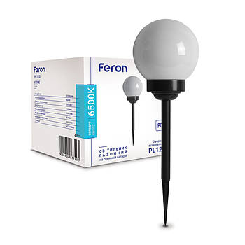 Ґрунтовий світильник на сонячній батареї Feron PL120 6500К IP67 чорний