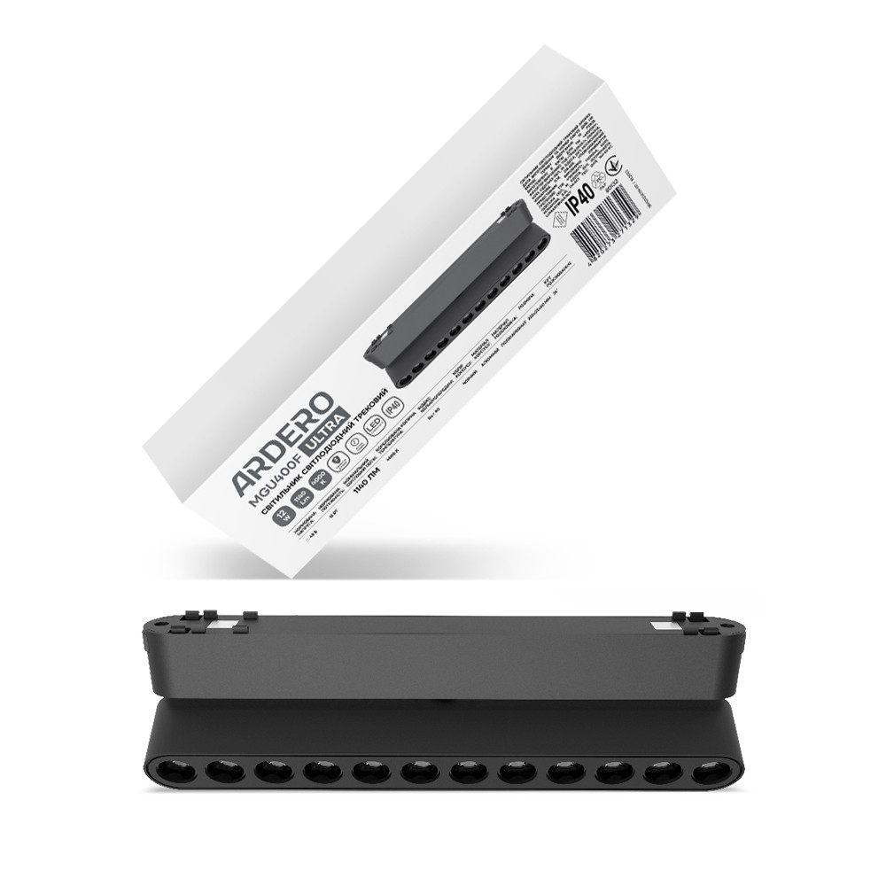 Магнітний трековий світильник Ardero MGU400F ULTRA 12 Вт 4000 К IP40, фото 1
