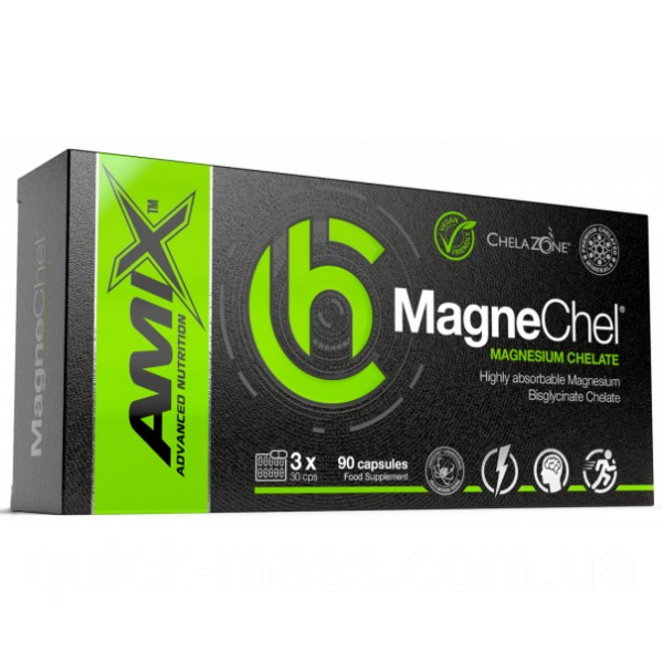 Магній гліцинат Amix Magnesium Bisglycinate Chelate - 90 caps