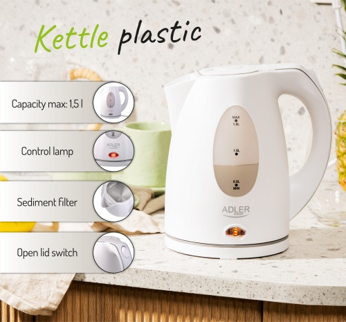 Чайник пластиковий 1,5 L AD 1207, фото 1