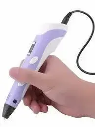 3D-ручка PEN-2 з LCD-дисплеєм Фіолетова для малювання, 3Д ручка для дітей із пластиком, фото 4