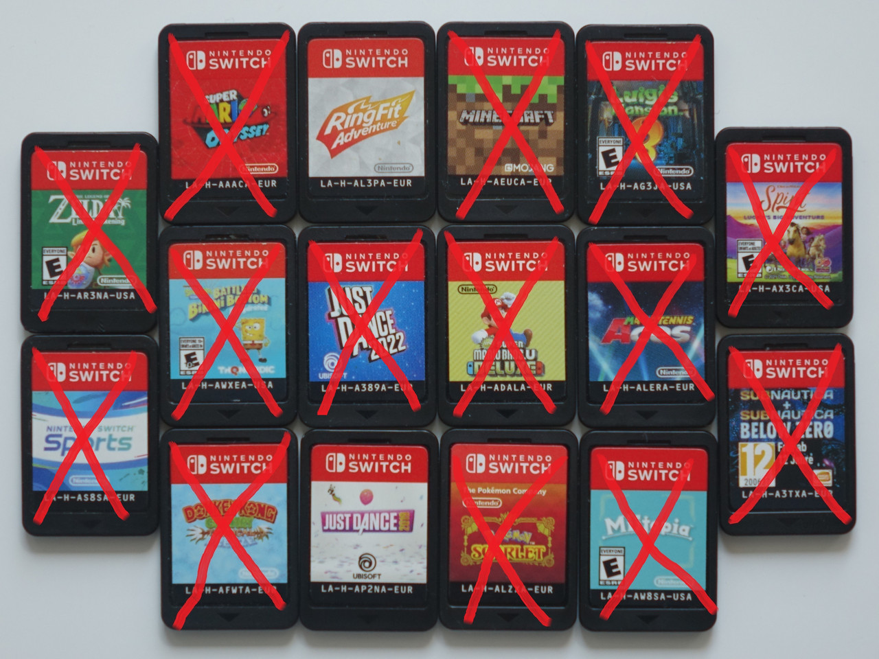 Картриджі для Nintendo Switch ігри Super Mario Zelda Minecraft Zelda Pokemon Scarlet RingFit Just dance Subnautica Miitopia