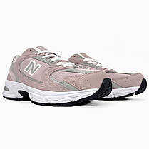Жіночі кросівки New Balance 530 Pink Взуття Нью Беланс 530 рожеві шкіра сітка демісезон, фото 3