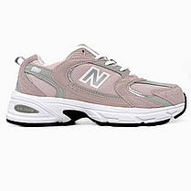 Жіночі кросівки New Balance 530 Pink Взуття Нью Беланс 530 рожеві шкіра сітка демісезон, фото 4