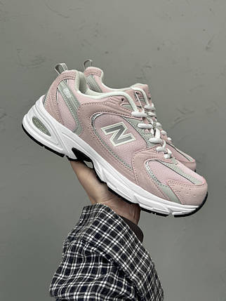 Жіночі кросівки New Balance 530 Pink Взуття Нью Беланс 530 рожеві шкіра сітка демісезон, фото 1