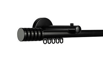 Zegar Карниз для штор однорядний Техно 20 Чорний імпресійний, Радіо