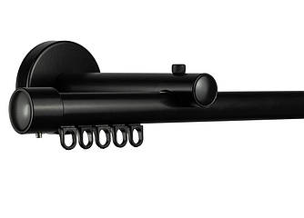 Zegar Карниз для штор однорядний Техно 20 Чорний імпресійний, Заглушка