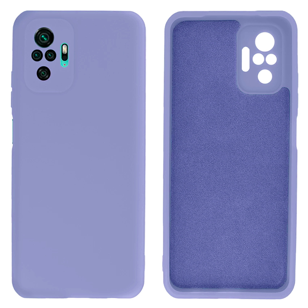 Чохол Silicone case Camera Protective для Xiaomi Redmi Note 10 Pro (13) ліловий Lilac, фото 1