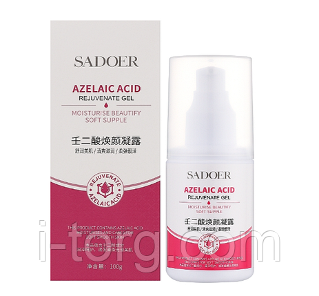 Гель для обличчя з азелаїновою кислотою Sadoer, 100г., фото 1