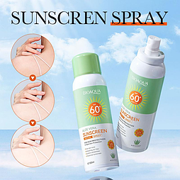 Солнцезащитный спрей с экстрактом алоэ вера Bioaqua Aloe Vera Sunscreen Repair Spray SPF60+, 150 мл.
