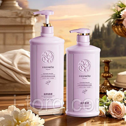 Поживний та розгладжуючий шампунь з ароматом камелії Fayankou, 750мл., фото 1