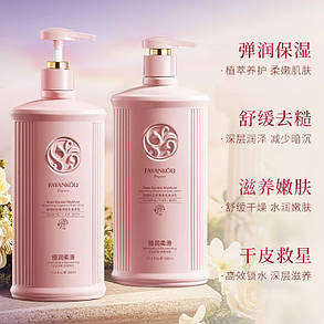 Зволожуючий лосьйон для тіла з ароматом троянди Fayankou, 500 мл., фото 3