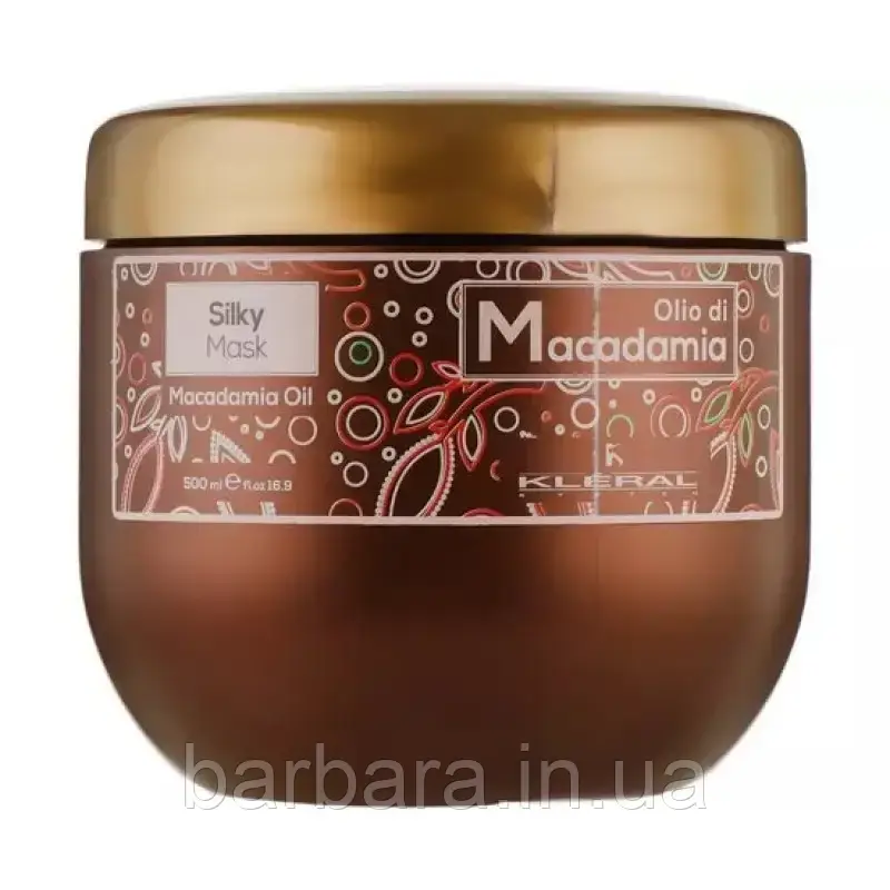 Маска-шовк з олією макадамії Macadamia Silky Mask Olio Di Kleral Syste 500 ml