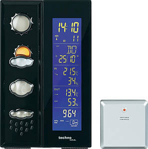 Домашня метеостанці Technoline WS6650 (Black) | Прогноз погоди, Атмосферний тиск, Температура, Вологість, Календар, Годинник