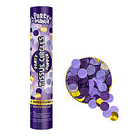 Хлопавка Преміум бузкова тиш'ю із золотом 30 см | Partymania