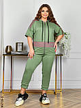 9789-5 Спортивний костюм жіночий на блискавці двунитка батал (4 од: 50,52,54,56), фото 6