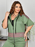 9789-5 Спортивний костюм жіночий на блискавці двунитка батал (4 од: 50,52,54,56), фото 4