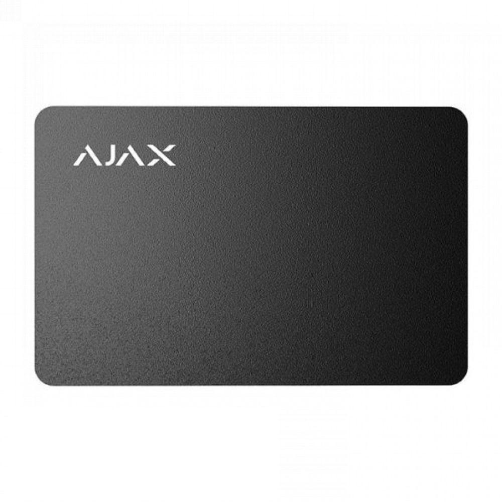 Захищена безконтактна картка Ajax Pass black (комплект 10 шт.) для клавіатури KeyPad Plus от ДОМ-Energy