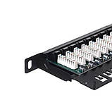 Патч-панель Hypernet 24 порти UTP 0.5U кат. 5Е 19" PP-UTP24-WMR-05U від ДОМ-Energy, фото 2