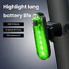 Ліхтар велосипедний задній HJ-056-5SMD акум.Li-ion, micro USB, Зелений, фото 3