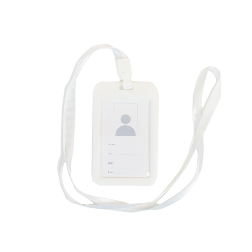 Бейдж на шнурку, вертикальний, колір білий – ATIS, 111 x 69 x 5 мм от ДОМ-Energy, фото 1