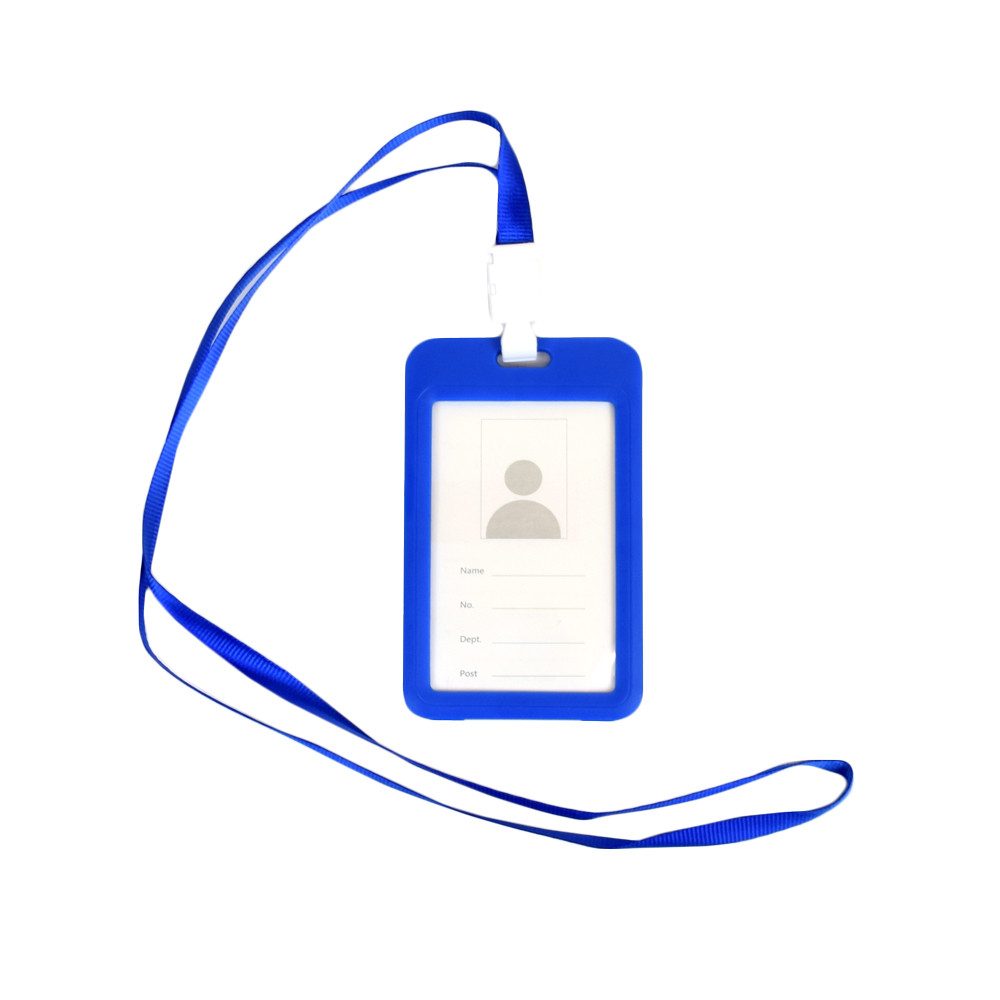Бейдж на шнурку, вертикальний, колір блакитний – ATIS, 111 x 69 x 5 мм от ДОМ-Energy, фото 1